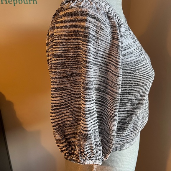 Bebe fashion top in grey/black/white shimmer - Picture 4 of 6